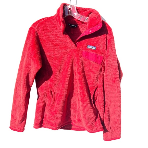 Patagonia quarter zip fleece red jacket women’s medium retool 1/4 - Picture 1 of 5